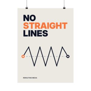 No Straight Lines Poster — Rerouting Media